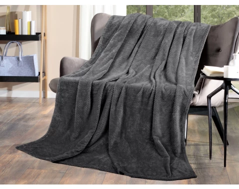 E-shop Flanelová deka Cashmere Dots 150x200 cm, antracitová%
