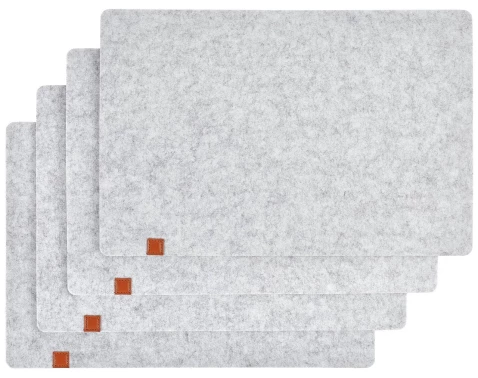 Súprava prestierania (4 ks) LifeStyle 30x45 cm, svetlo šedá%