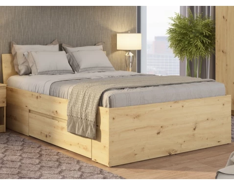 E-shop Posteľ so zásuvkami Carlos 140x200, dub artisan%