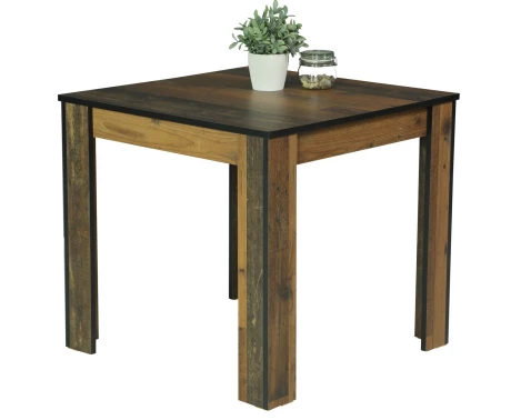 E-shop Jedálenský stôl Erika 80x80 cm, vintage optika dreva%