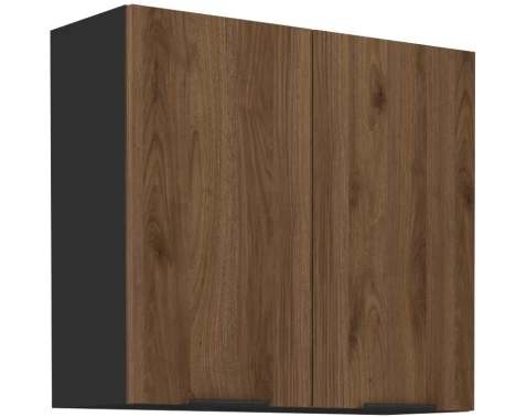 E-shop orná kuchynská skrinka Monza, 80 cm, orech/čierna%
