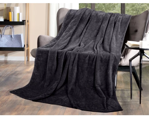 E-shop Flanelová deka Cashmere Dots 150x200 cm, čierna%