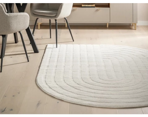 Oválný koberec Elio 160x230 cm, krémový%
