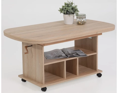 E-shop Nastaviteľný konferenčný stolík Babsi, dub sonoma%
