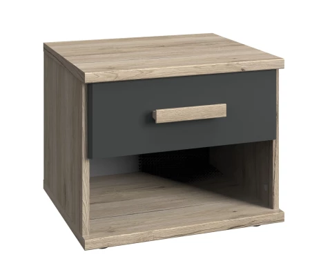 E-shop Nočný stolík Cariba, dub san remo/grafit%