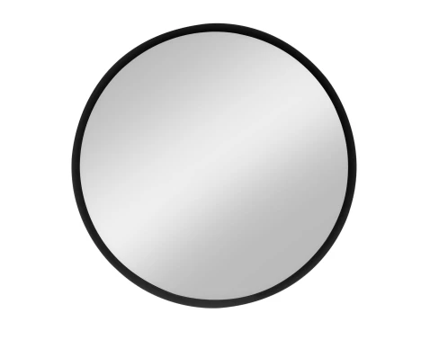 Nástenné zrkadlo Ring 50 cm, čierne okrúhle%