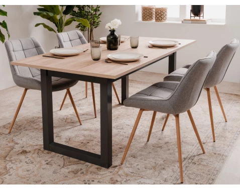 E-shop Rozkladací jedálenský stôl Denver 160x90 cm, dub sonoma/antracit%