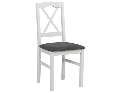 Jedálenská stolička Níla, biela/tmavo šedá látka%