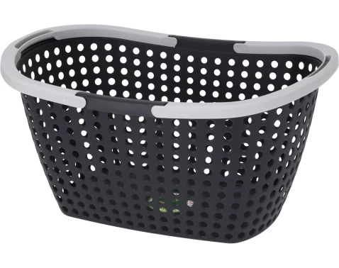 Nákupný košík 15 l, čierny, recyklovaný plast%