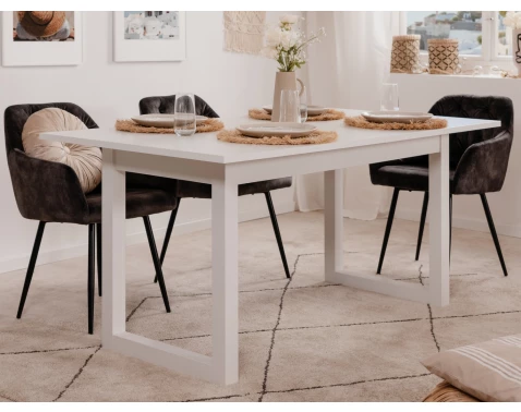 E-shop Rozkladací jedálenský stôl Denver 160x90 cm, biely%
