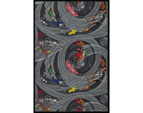 E-shop Detský koberec Lietadlá 100x150 cm, čierny%