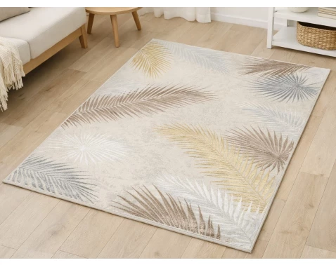 Koberec Creation 80x150 cm, krémový, vzor palmové listy%