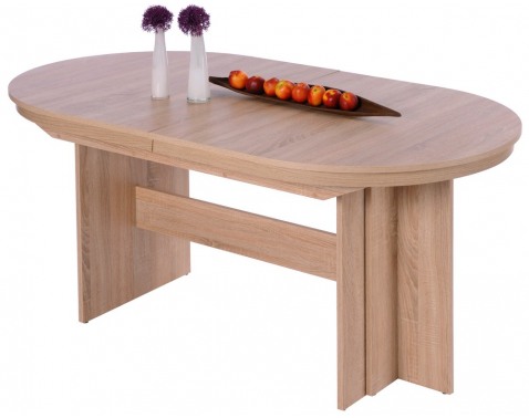 Rozkladací jedálenský stôl Romy 160x90 cm, dub sonoma%