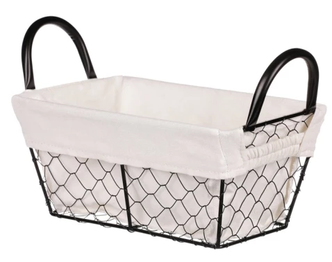 E-shop Úložný košík Belle 26x12 cm, kov/látka%