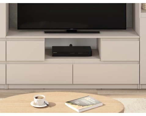 TV skrinka Carlos, béžový kašmír, šírka 140 cm%