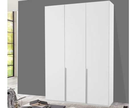 E-shop Šatníková skriňa New York D, 135 cm, biela / biely lesk%