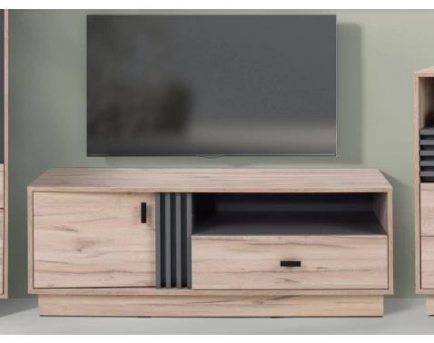 E-shop TV skrinka Ancona, 125 cm, dub estana/antracit%