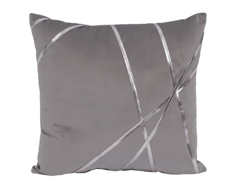 E-shop Dekoračný vankúš Vanessa 45x45 cm, striebornými s pruhmi%