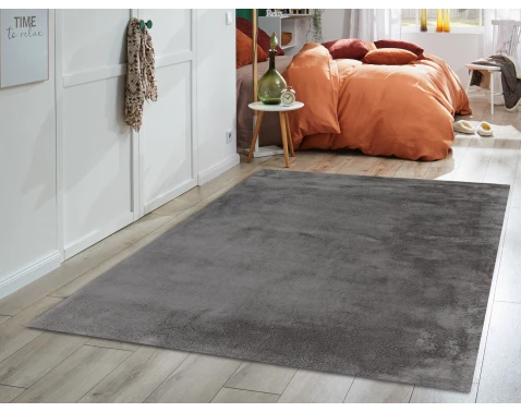 E-shop Koberec Laza 80x150 cm, tmavo šedý, imitácia králičej kožušiny%