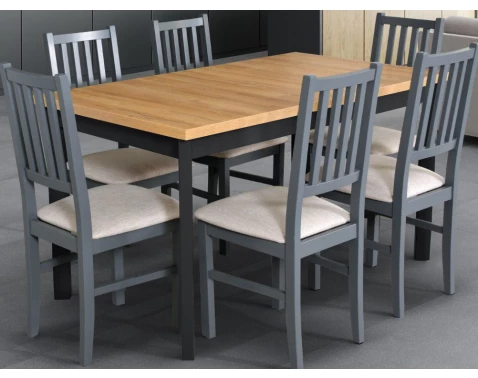 E-shop Jedálenský stôl Maxim 120x80 cm, dub artisan/černý%