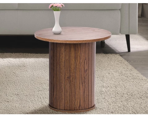 Okrúhly odkladací stolík Seline, 40 cm, dub%