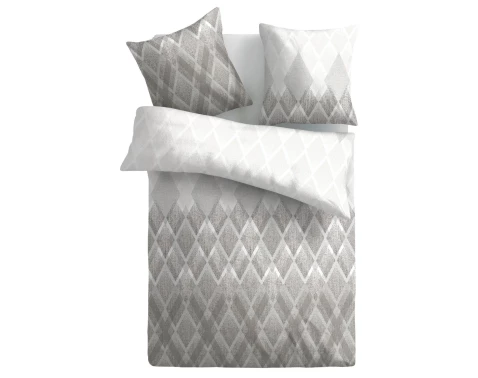 Obliečky Bibi 140x200 cm, šedé, bavlnený satén%