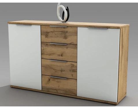 Komoda Capri, dub wotan/biela%