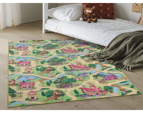 E-shop Detský koberec Rozprávková dedina, 100x150 cm%
