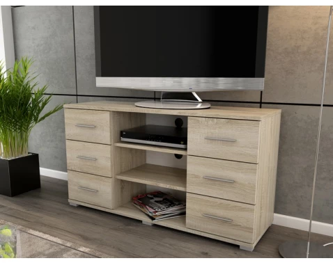 Vysoký TV stolík Oskar TV, dub sonoma, výška 65 cm%