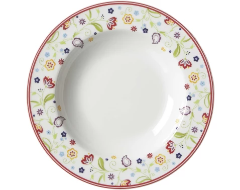 E-shop Hlboký tanier Shanti Doppio 22 cm, farebné kvety%