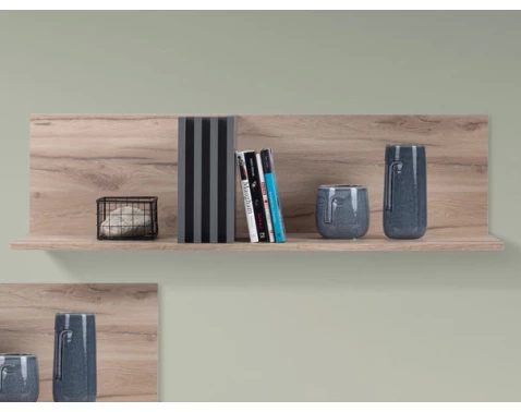 E-shop Nástenná polica Ancona, 110 cm, dub estana/antracit%