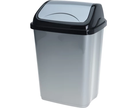 Odpadkový kôš 5 l, čierno-sivý%