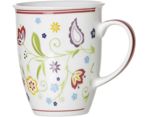 Hrnček Shanti Doppio 320 ml, farebné kvety%