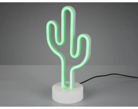 E-shop Stolová LED lampa Kaktus, biela%