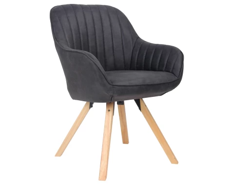 E-shop Jedálenská stolička Chrissy, antracitová vintage látka%