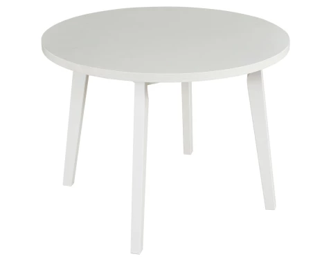 Okrúhly jedálenský stôl Norveg 100 cm, bielená borovica/biely%