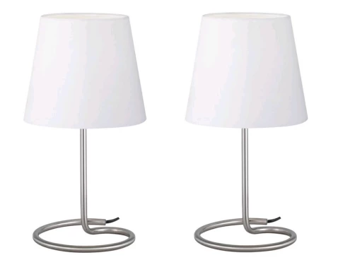 Stolná lampička - set 2 ks Twin, biela%