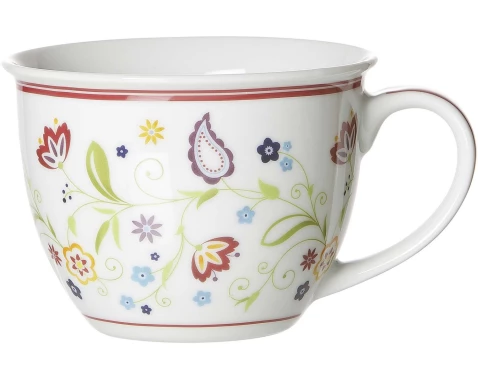 Hrnček Jumbo Shanti Doppio 350 ml, farebné kvety%