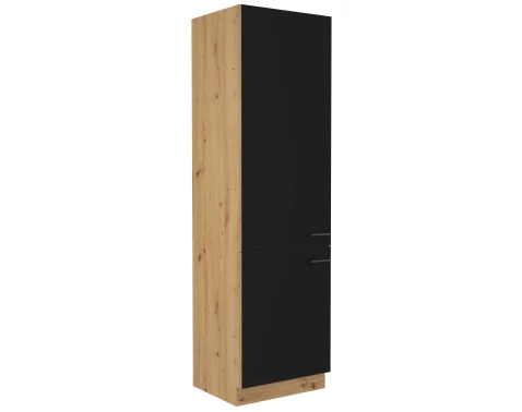 E-shop Vysoká kuchynská skriňa Modena, 60 cm, dub artisan/čierna%