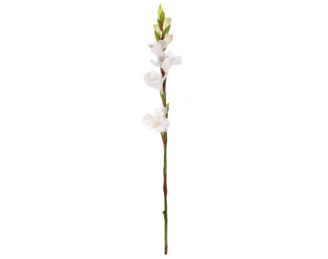 E-shop Umelá kvetina Gladiola 85 cm, biela%