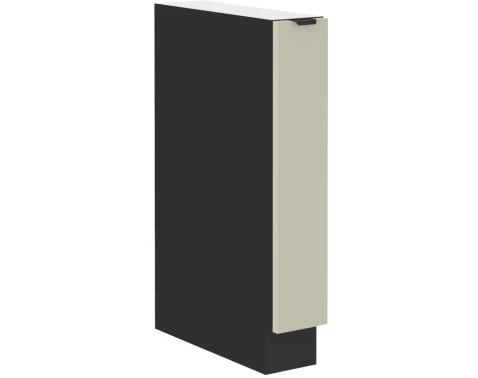 E-shop Dolná kuchynská skrinka Arona, 15 cm, kašmírová/čierna%