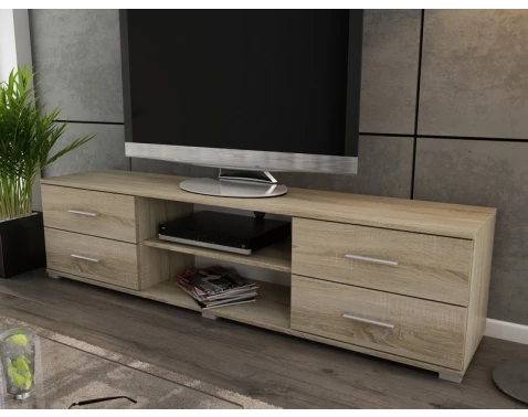E-shop Široký TV stolík Oskar TV, dub sonoma, šírka 180 cm%