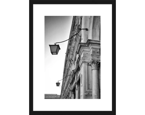 E-shop Rámovaný obraz Lampy 30x40 cm, čiernobiely%