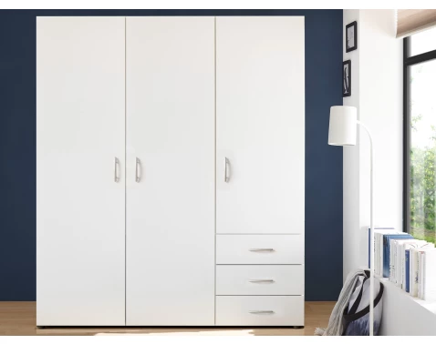 E-shop Šatníková skriňa Harry, 150 cm, biela%