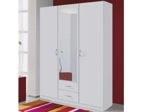 E-shop Šatníková skriňa Case, 136 cm, biela%