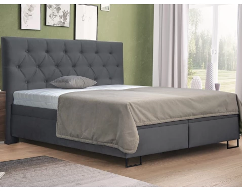 E-shop Posteľ Amy 180x200 cm, tmavo šedá látka%