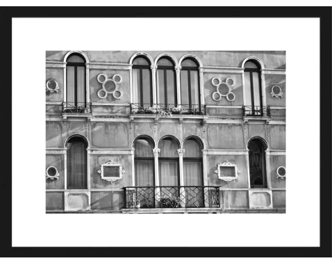 E-shop Rámovaný obraz Architektúra, čiernobiely%