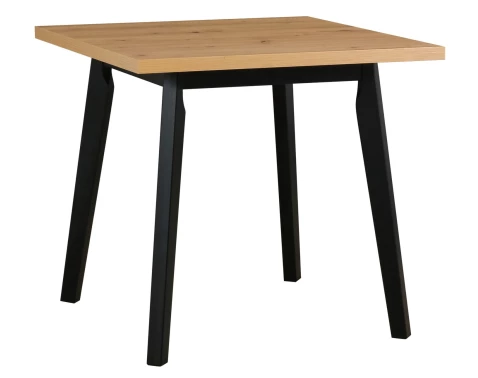E-shop Štvorcový jedálenský stôl Norveg 80x80 cm, dub artisan/čierny%