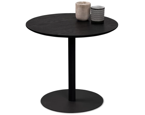 E-shop Okrúhly stolík Ida, 48 cm, čierny jaseň%