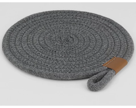 E-shop Podložka pod hrniec LifeStyle 20 cm, tmavo šedá bavlna%